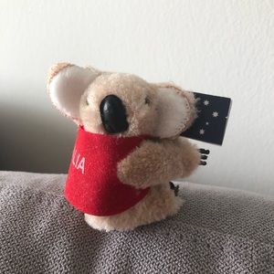 KOALA - Squeeze Koala Souvenir from Australia in Red w/ I Heart Australia - New